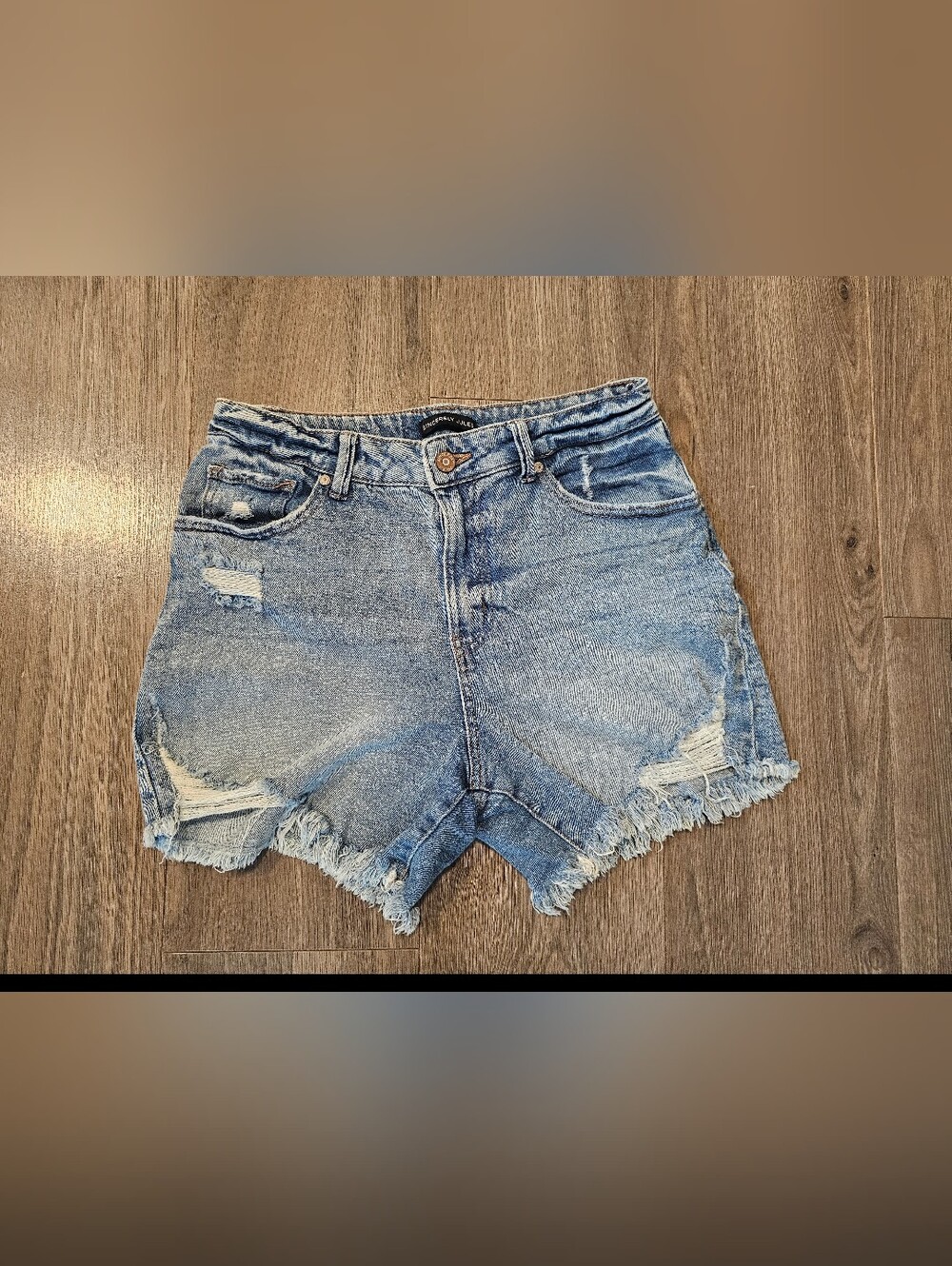 Sincerly Jules Light Blue Distressed Denim Cutoff Shorts